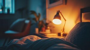 bedside table lamp size