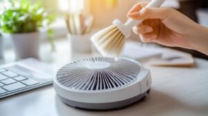 how to clean a desk fan