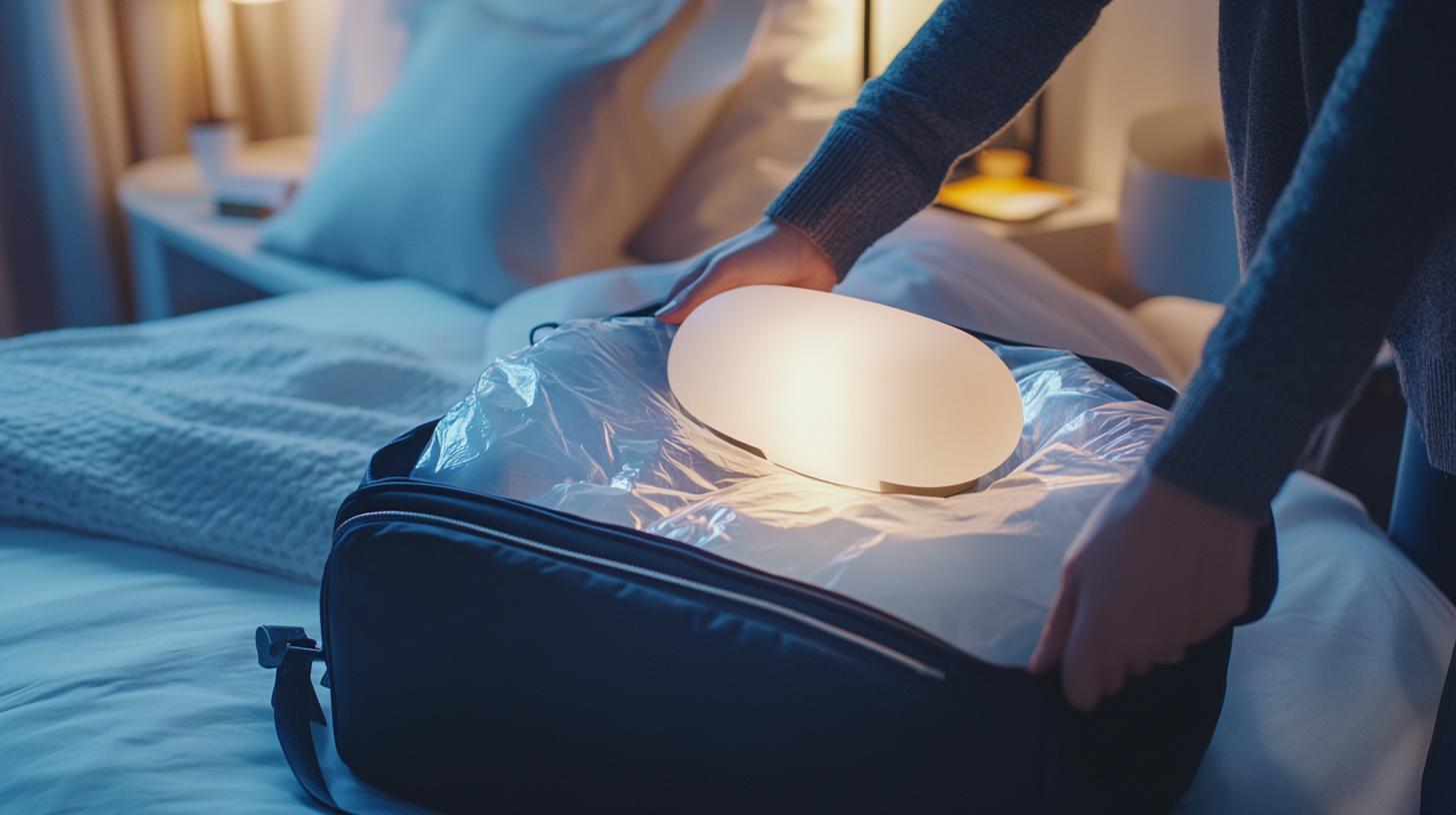 Bring a desk lamp on a plane