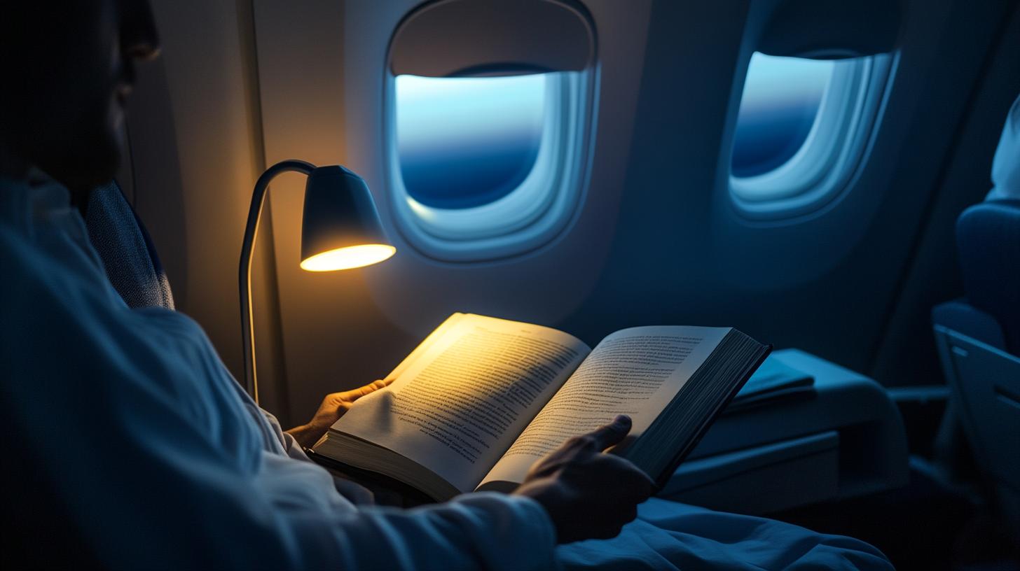 Bring a desk lamp on a plane